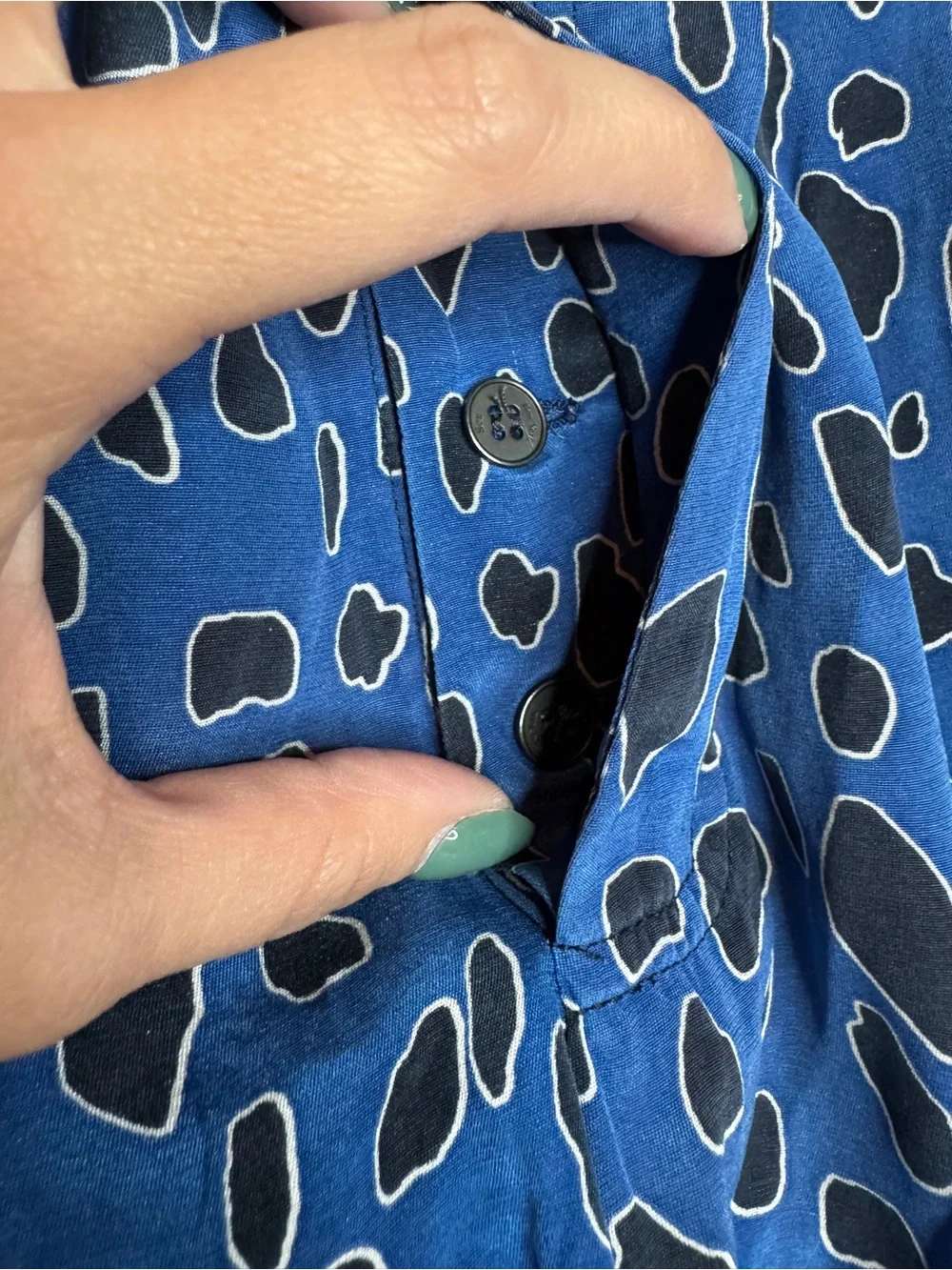 Sea New York Silk shorts size 2 blue artsy Print luxury